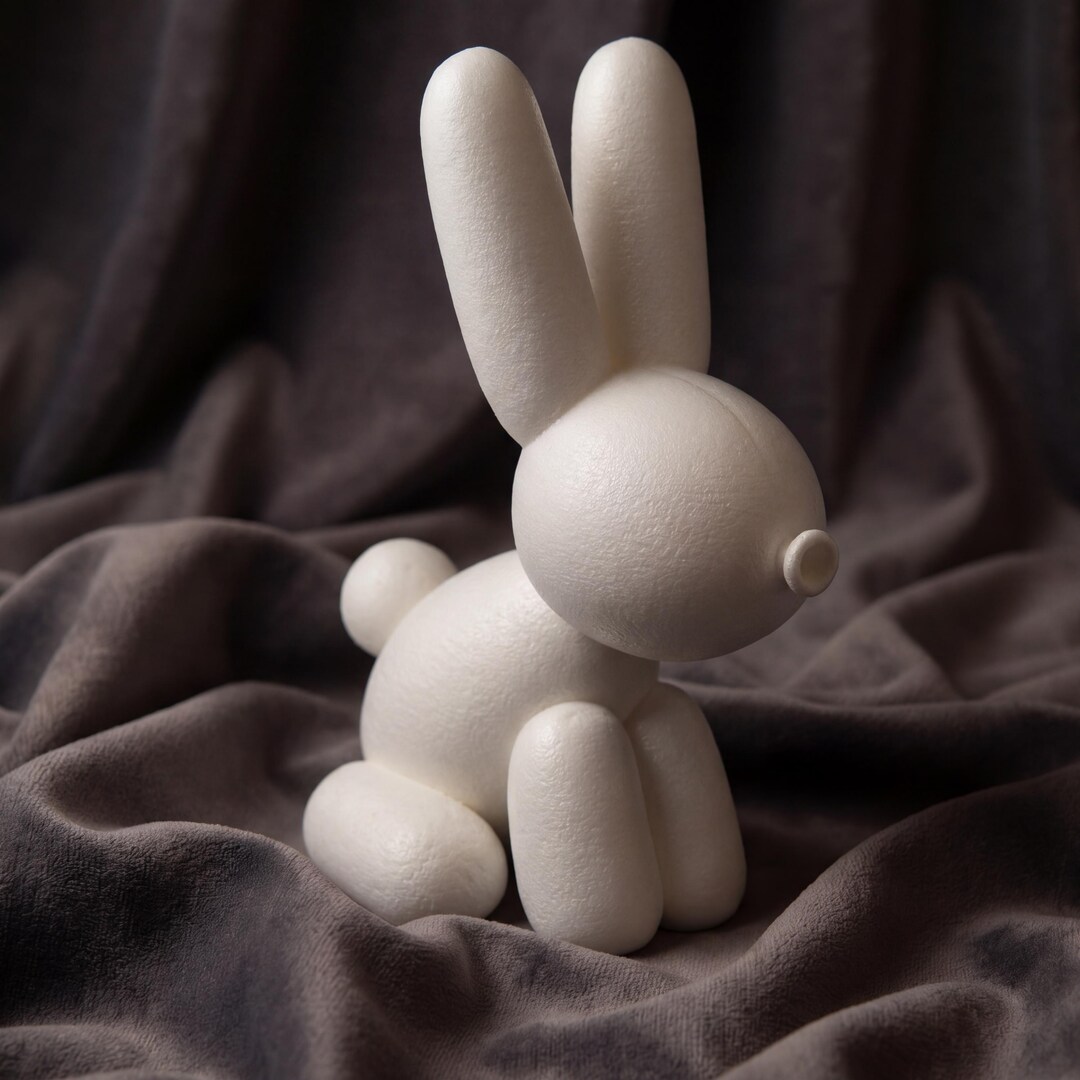 Object Perspective Rabbit Balloon Rabbit - Sculptural Object, Modern Minimal Decor, 3D Printed ...