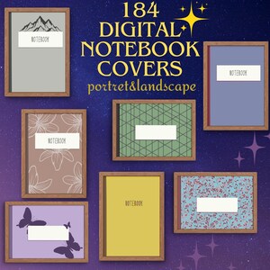 GoodNotes および PDF 対応ノートブック用の美しいデジタル ノートブック カバー 184 点