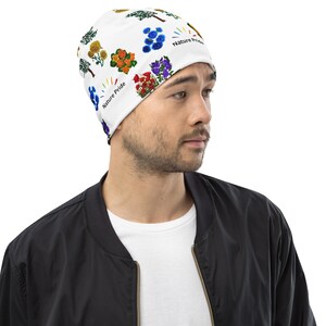 Nature Pride Beanie,beanie hat,skull cap,pride gift,chemo beanie,LGBTQ gift,running hat,unisex beanie,nature lovers gift