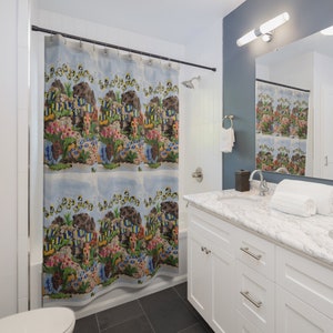 Under Water Ocean View Shower Curtain, Unique Nature Inspired Bathroom Decor
