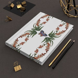Wisteria Flower Hardcover Affirmations Journal, wunderschönes Reise-Notizbuch, florale Wunschliste