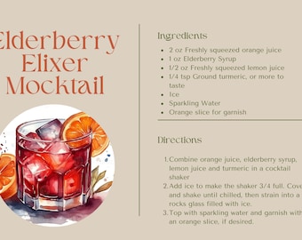 Mocktail Recipe Cards