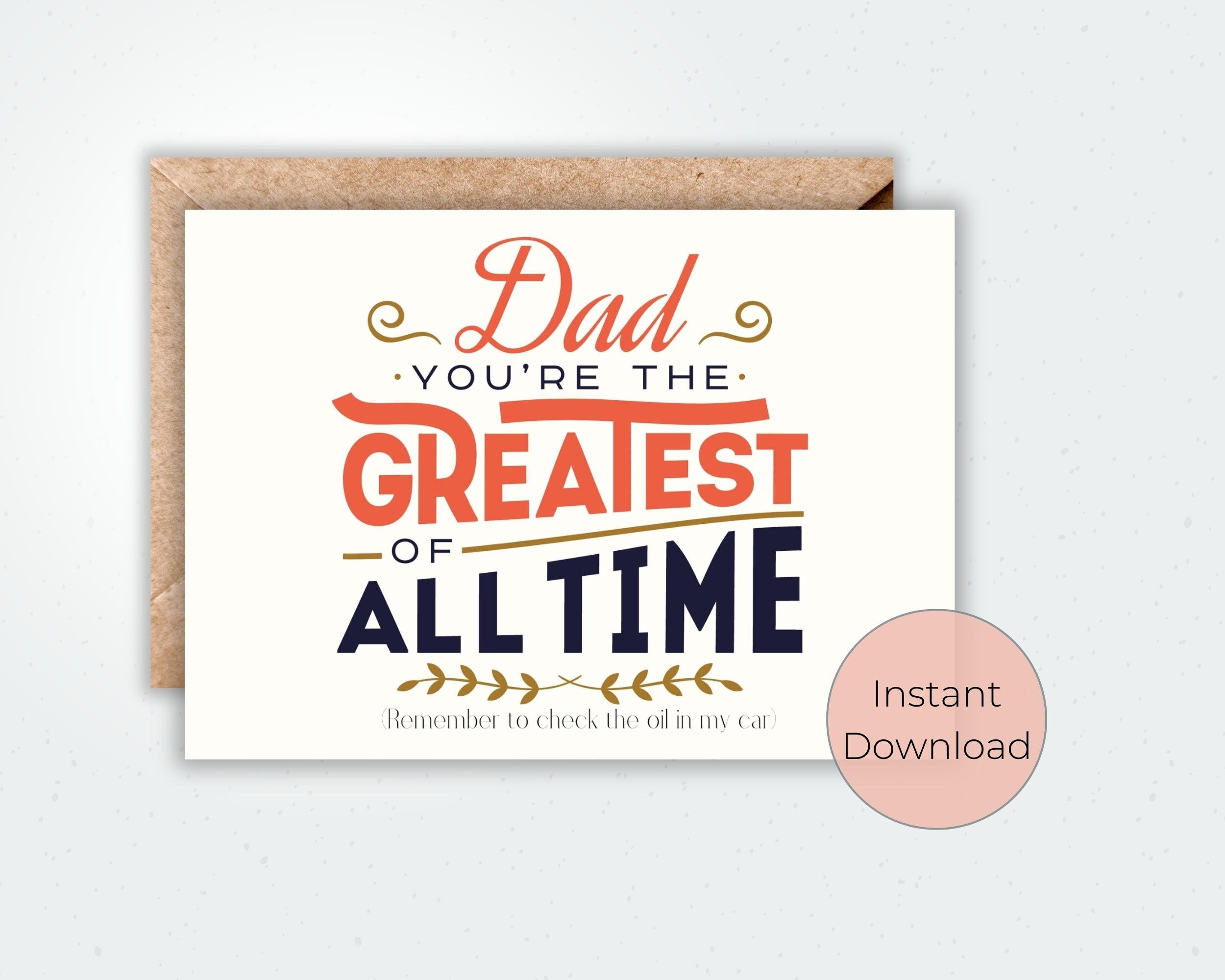 Funny Happy Fathers Day Card, Printable Funny Happy Fathers Day Card ...