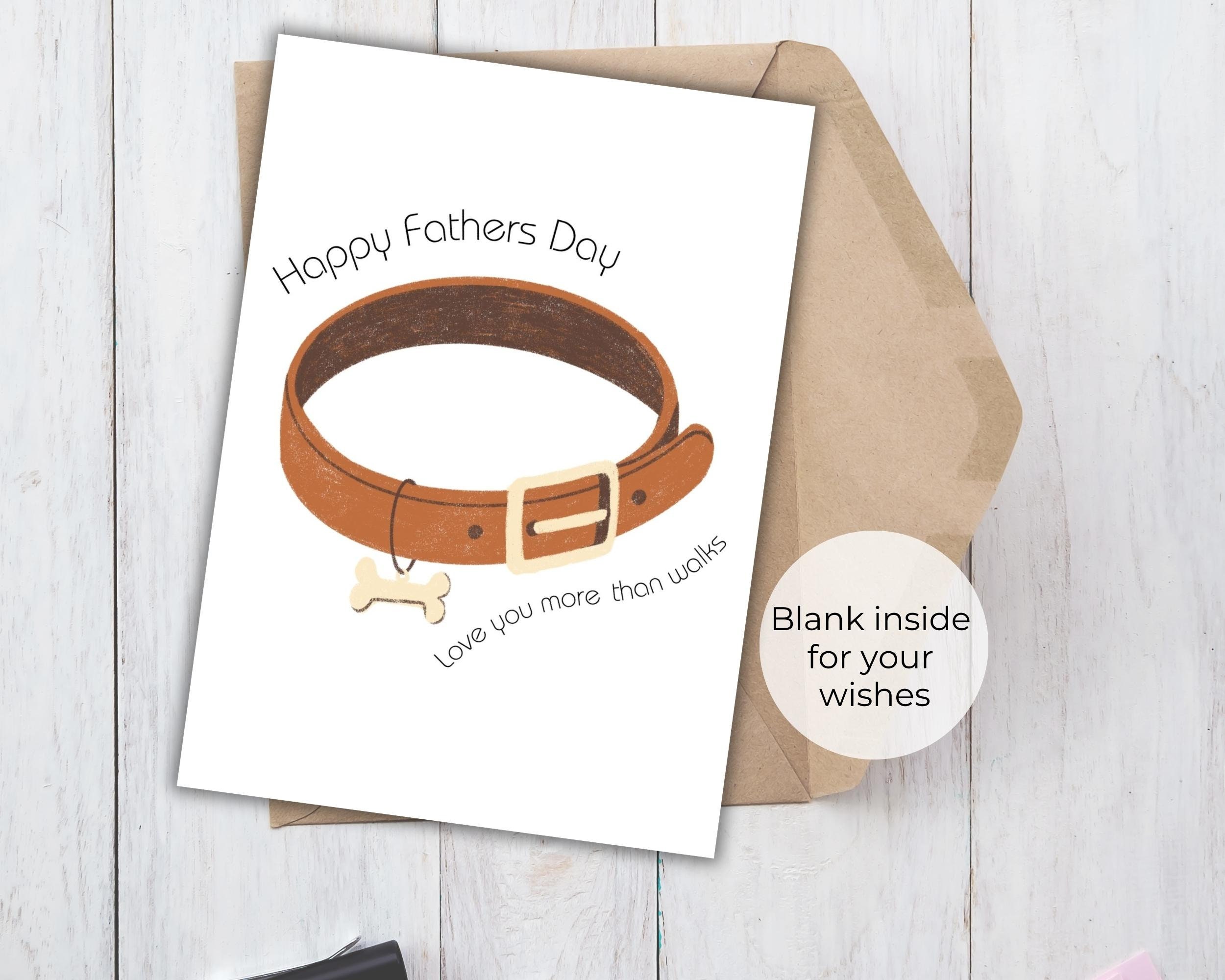 Happy Father's Day Dog Dad Gift From the Dog, Card From Daughter, Funny ...