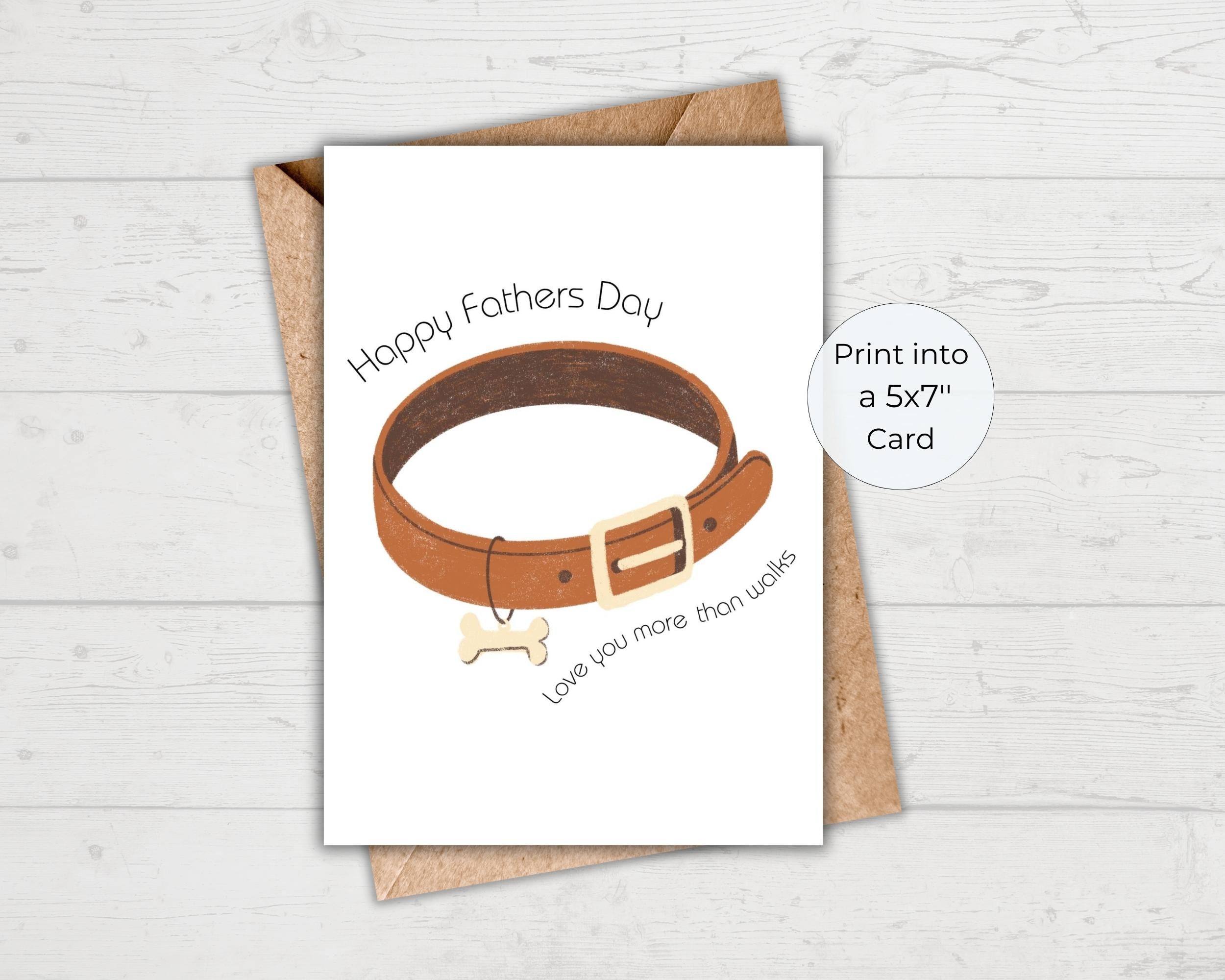 Happy Father's Day Dog Dad Gift From the Dog, Card From Daughter, Funny ...