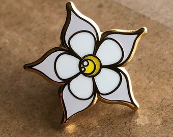 Pin esmaltado de flor mini [0,75” pulg.] - Pin de relleno - Pin para bolso - Lindo