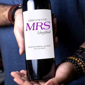 Etiquettes de vin pour baby shower