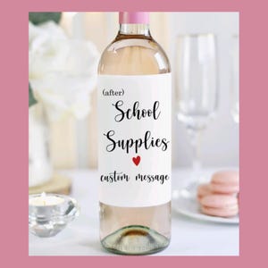 Étiquette de vin pour professeur, cadeau de remerciement pour un professeur, cadeau pour professeur, éducatrice, cadeau personnalisé pour professeur pour elle ou pour lui, cadeau de remerciement pour professeur