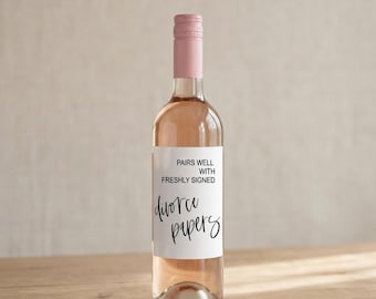 Funny Divorce Wine Label Gift | Personalized Breakup Celebration Label