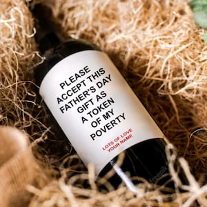 Étiquette de vin fête des pères, cadeau fête des pères, meilleur papa de tous les temps, cadeau pour papa, cadeau pour lui, papa génial, étiquette de vin personnalisée pour papa, personnalisée