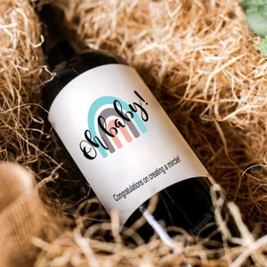Étiquette de vin pour bébé, cadeau baby shower, cadeau pour un nouveau parent, sticker pour le vin pour nouvelle maman, bienvenue dans la parentalité, étiquette pour bébé, nouveau panier cadeau pour bébé