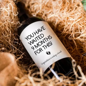 Cadeau pour nouveau parent Nouvelle maman Nouveau papa Vin pour nouveau parent Cadeau baby shower Étiquette personnalisée Bienvenue dans la catégorie parentale Félicitations pour ce nouveau cadeau pour bébé