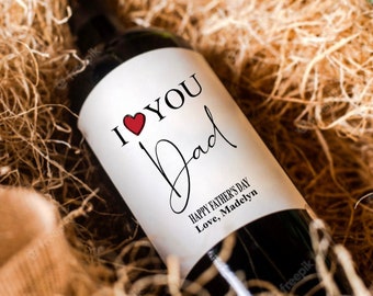 Father's Days wine label, Father's Day gift, Best dad ever, Gift for dad, Gift for him, Awesome dad, Custom wine label for dad, Personalized