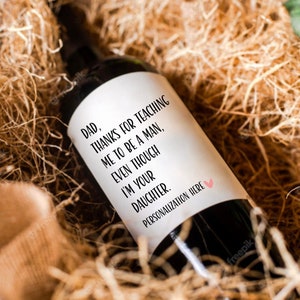 Idée cadeau fête des pères Etiquette de vin personnalisée pour papa Cadeau personnalisé Fête des pères Super papa Meilleur papa de tous les temps Cadeau d'anniversaire amusant Papa le plus cool