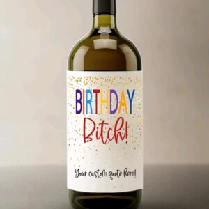 Étiquette de vin d'anniversaire Cadeau pour un ami Meilleure femme Petite amie Petit ami Partenaire Sticker joyeux anniversaire Cadeau pour amateurs de vin Cadeau d'anniversaire