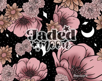 Midnight Floral Seamless File || Custom Fabric Printing || Digital Download