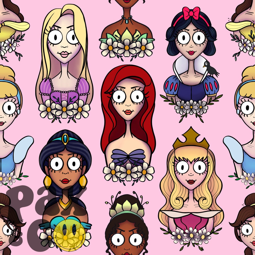Horror Princess Seamless File Custom Fabric Printing Digital Download ...