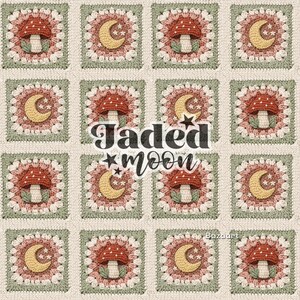 Cottagecore Granny Square Seamless File || Custom Fabric Printing || Digital Download