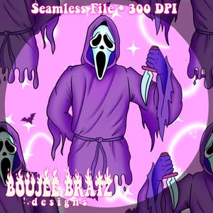 Ghost Pastel Horror Drip Bright Pastel Halloween Seamless File || Custom Fabric Printing || Digital Download