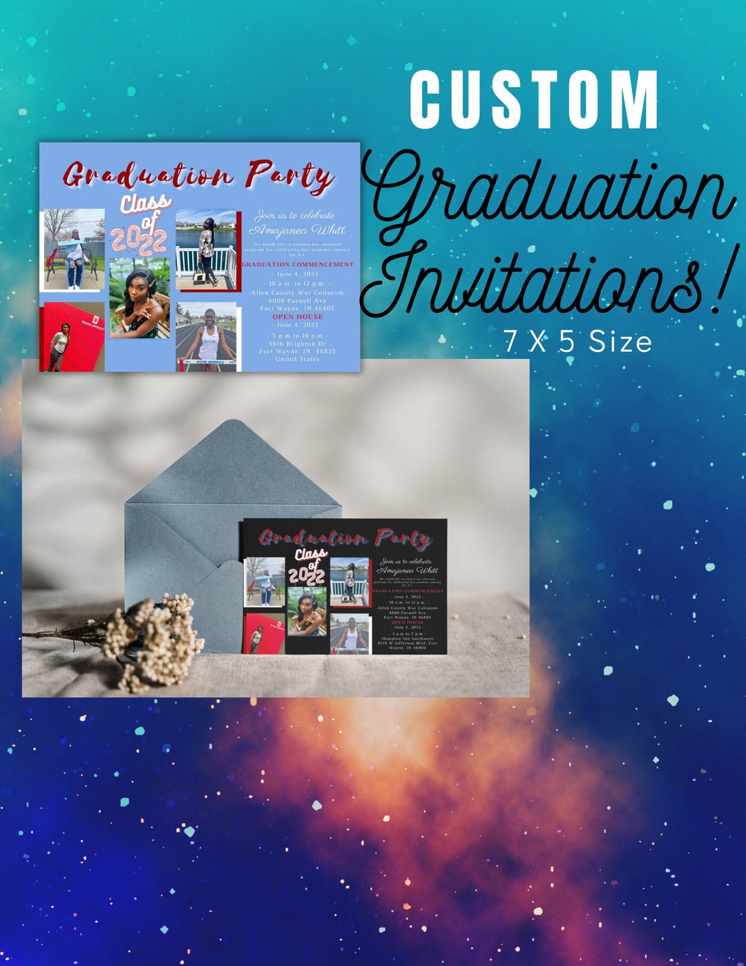 Custom Graduation Invitations Etsy