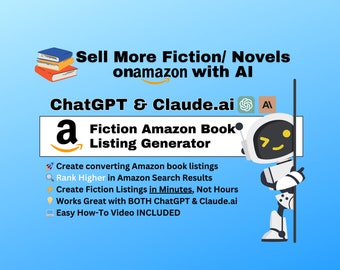 Generador de listados de libros de ficción con IA: ChatGPT y Claude Prompt