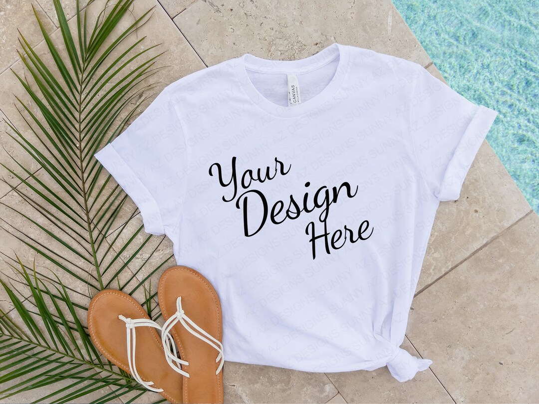Bella & Canvas 3001 Tshirt Mockup - Bella Canvas Shirt - White Mockup ...