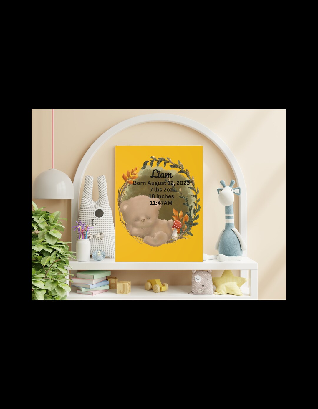 Custom Baby Birth Announcement Wall Decal: Nursery Keepsake - Etsy