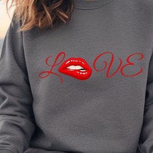 Gift for her sweetest day gift for girlfriend hot lips-gift for her-sexy lips Sweatshirt