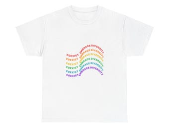 Camiseta "Coexistir", abraza la diversidad, la comprensión y la aceptación, camiseta para estudiantes o profesores