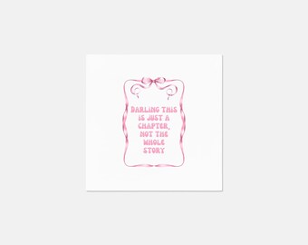 Book lovers book club womens inspirational pink bow coquette Napkins Beverage Napkin (QTY 100)