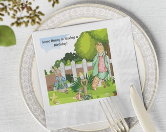 Beatrix Potter Peter Rabbit aniversário chá de bebê polvilhe festa 50/100 guardanapos
