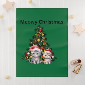 Weihnachtskätzchen Fleece Babydecke: Urlaub Geschenk für Neugeborene