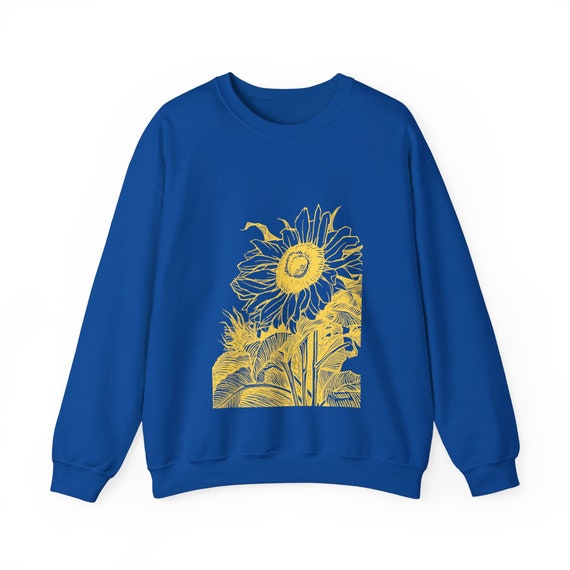 Sunflower Sweatshirt: Minimalist Floral Design, Garden Lover Gift