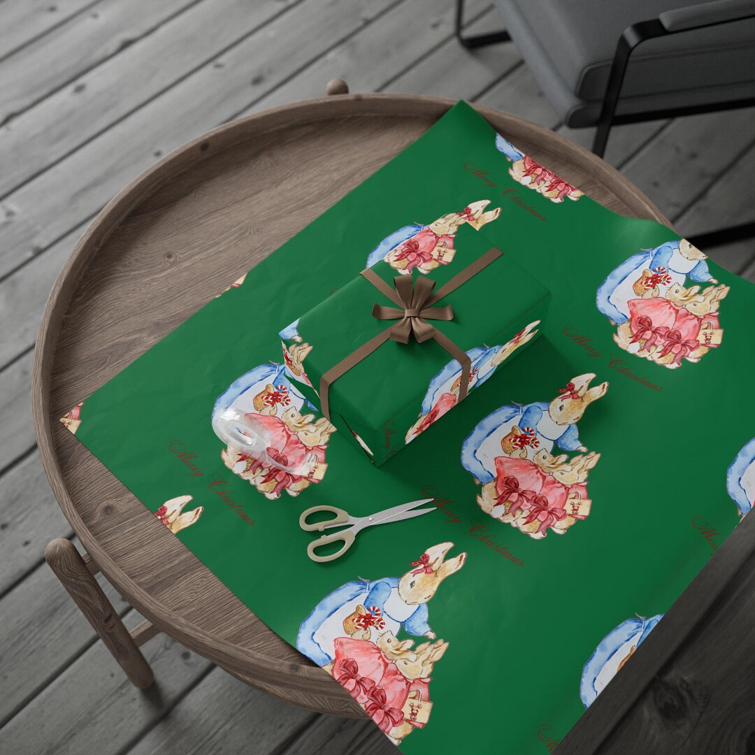 Peter Rabbit Beatrix Potter Mama and Flopsy Holiday Christmas Wrapping ...