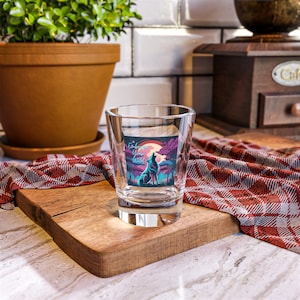 Wolf shot glass gift for him student gift for birthday Shot Glass