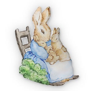 Beatrix Potter Peter Rabbit op maat gevormde kussens - cadeau nieuwe moeder, babyshower, personagekeuze, dubbelzijdig, decoratie kinderkamer, uniek