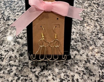 Gold Wire Dog Earrings: Lightweight Jewelry Gift