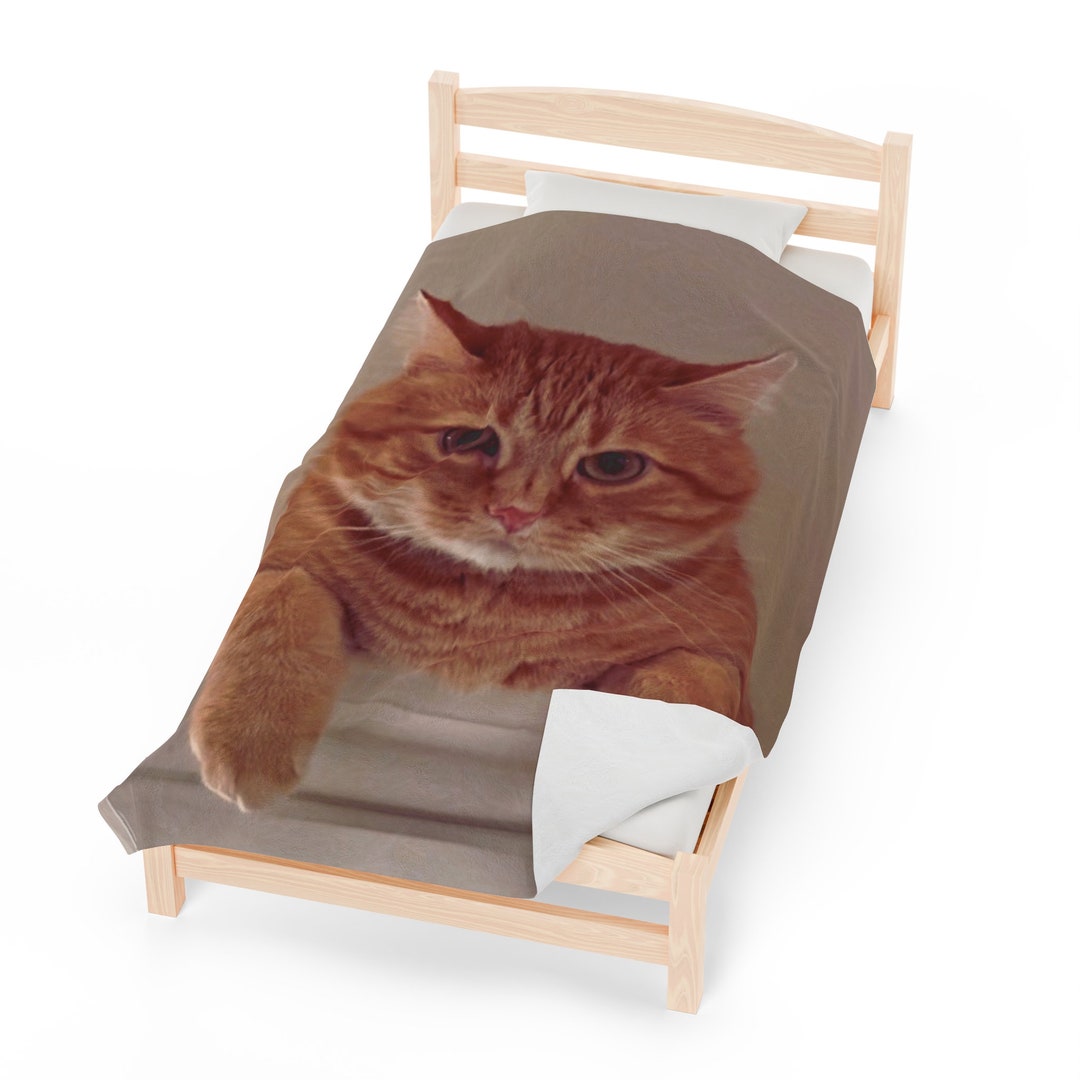 Cat Lover Blanket, Cute Orange Tabby Cat, Birthday or Christmas Gift, Cat Lover, Cat Mom, Mother