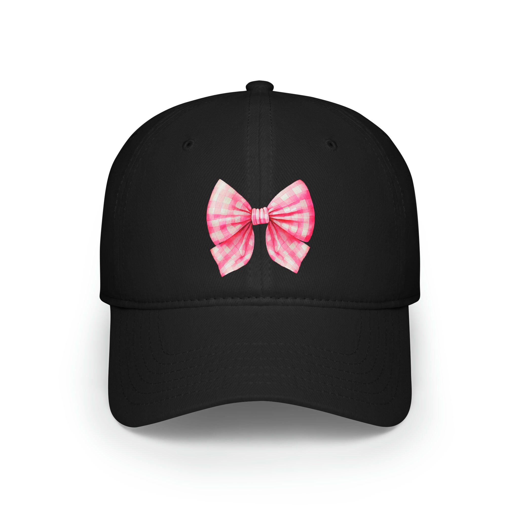 Gingham Bow Baseball Caps in Blue, Pink, and Yellow s989580565824323228_p473_i10_w  main image 4