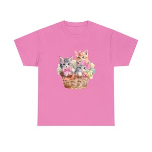 Kokette Katzen Kätzchen rosa Bögen Hemd Katzenmama Tshirt Katzenliebhaber T-Shirt Kätzchen mit Bögen Hemd Girly Katze Baumwoll-T-Stück