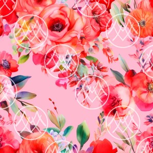 Frühlingskönigin Pink Muster in Suzannah: Druck Digitales Muster für Stoff Scrapbooking Stationär Digitale Papiere Herunterladen