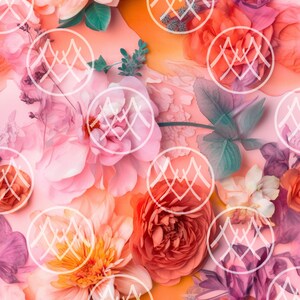 Patrón Primavera Reina Rosa en Selma: Patrón Digital Estampado para Tela Scrapbooking Papelería Papelería Digital Descargar