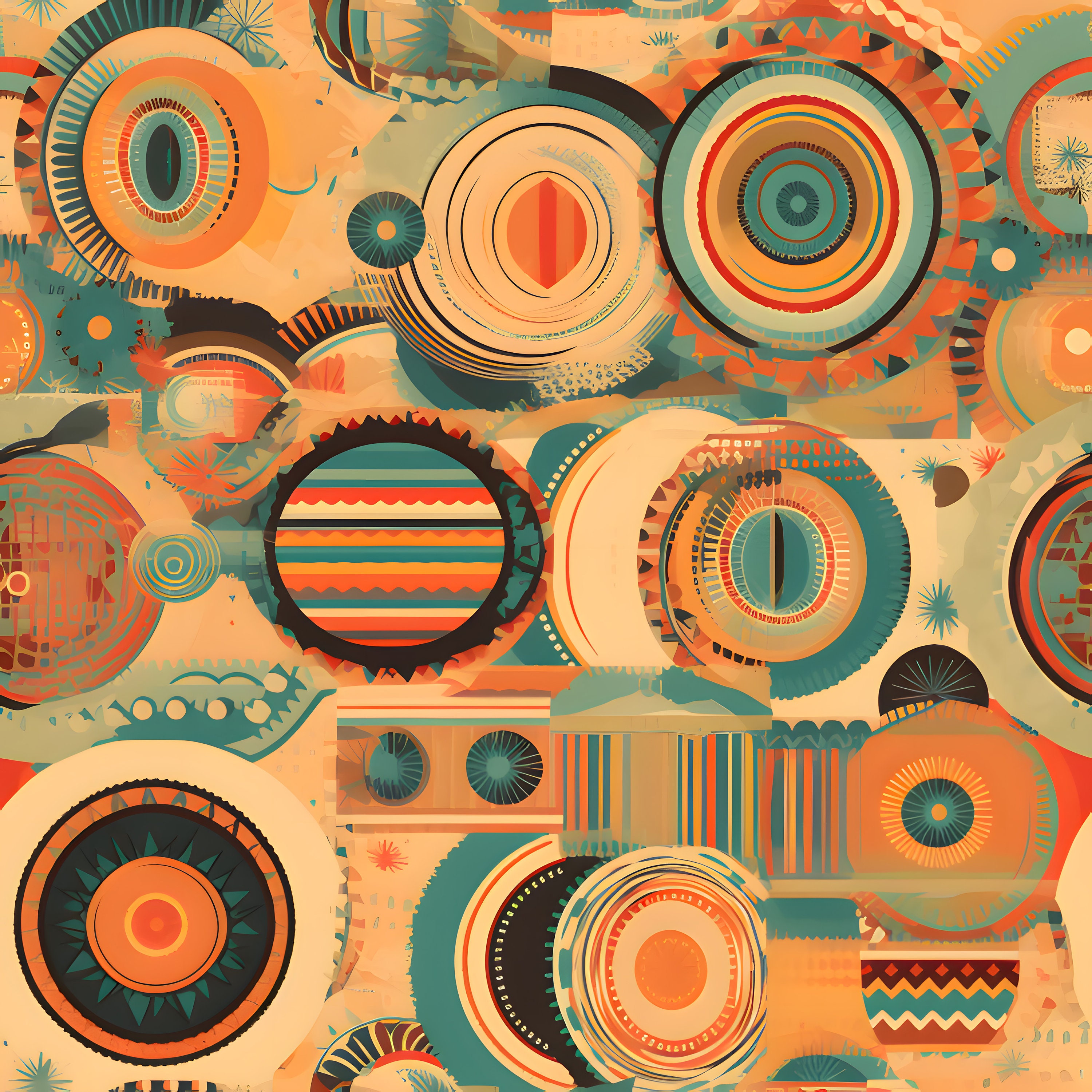 Cubism Patterns Triangles Southwest Color Patterns, Cubist Triangles, Gosper Curves, Circles ...
