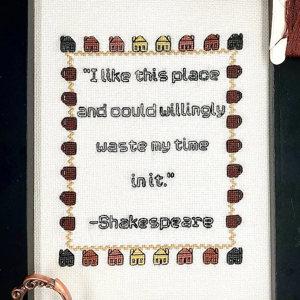 Sassy humor Shakespearean quote cross stitch PDF pattern download | sarcasm home décor | coffee wall art | Shakespeare play | funny xstitch