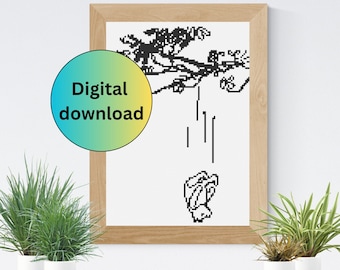 Vintage Winnie the Pooh Cross Stitch Pattern: Hundred Acre Wood (PDF Download)