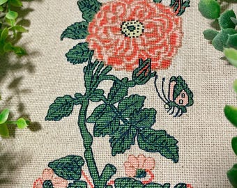 Cross Stitch Chart Rose and Butterfly Instant PDF Download