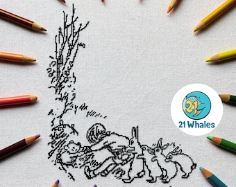 Silly Old Bear Winnie the Pooh Cross Stitch Pattern: Vintage Children's Book Art (PDF Pattern)