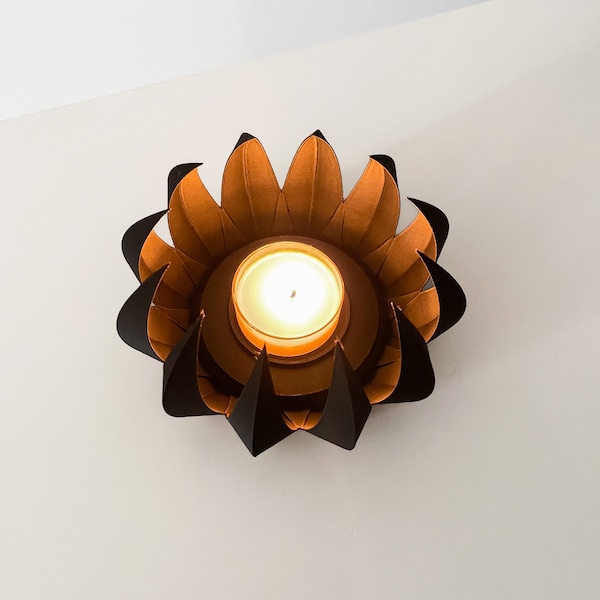 Modern 3D Printed Yaro Tealight Candle Holder | Home Decor