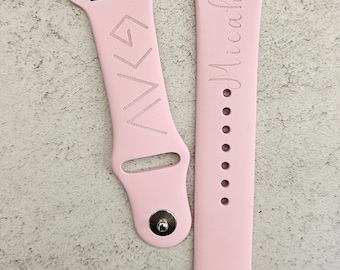 Engraved Apple Watch Band: God is Greater, Christian Gift