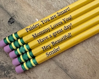 Affirmation Engraved Ticonderoga Bleistifte: Zurück in die Schule 12er Set